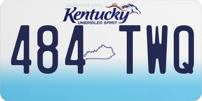 KY license plate 484TWQ