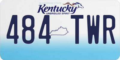 KY license plate 484TWR