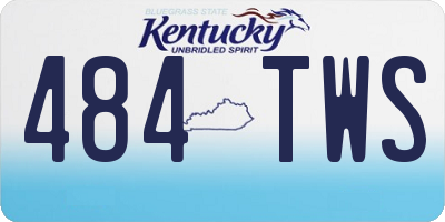 KY license plate 484TWS