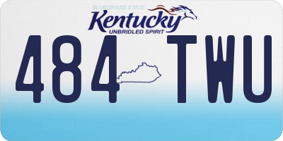 KY license plate 484TWU