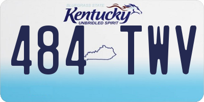 KY license plate 484TWV