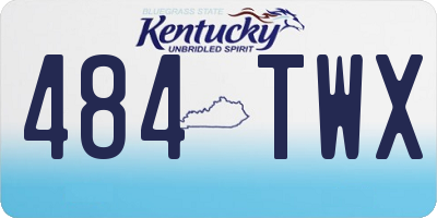 KY license plate 484TWX