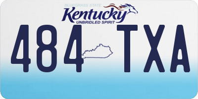 KY license plate 484TXA