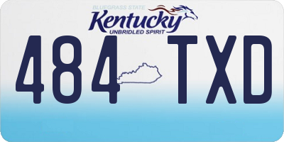 KY license plate 484TXD