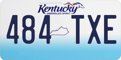 KY license plate 484TXE