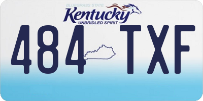 KY license plate 484TXF