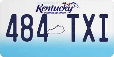 KY license plate 484TXI