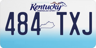 KY license plate 484TXJ