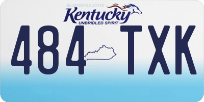 KY license plate 484TXK