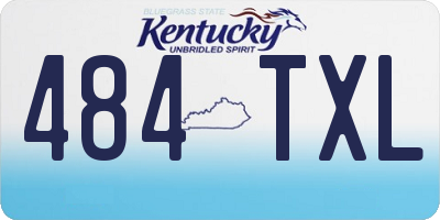 KY license plate 484TXL