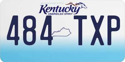 KY license plate 484TXP