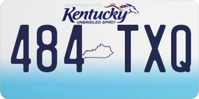 KY license plate 484TXQ