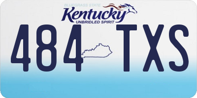 KY license plate 484TXS