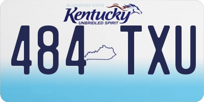 KY license plate 484TXU