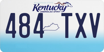 KY license plate 484TXV