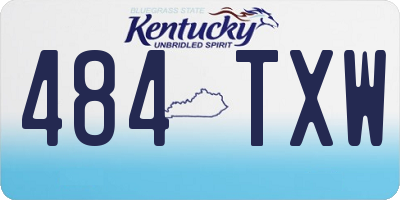 KY license plate 484TXW