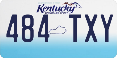 KY license plate 484TXY