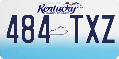 KY license plate 484TXZ