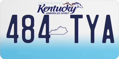 KY license plate 484TYA