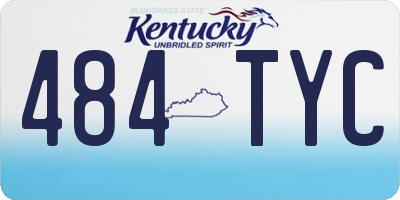 KY license plate 484TYC