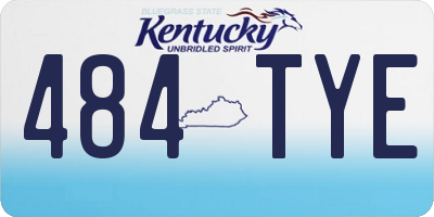 KY license plate 484TYE