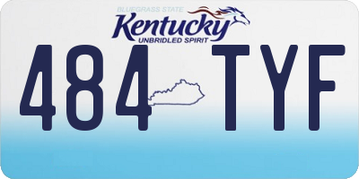 KY license plate 484TYF