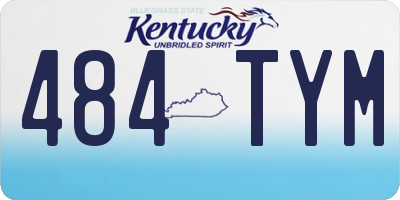 KY license plate 484TYM