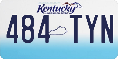 KY license plate 484TYN