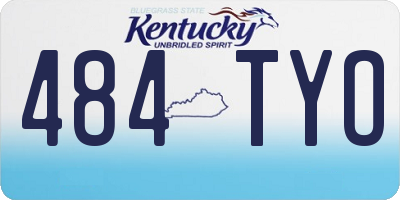 KY license plate 484TYO