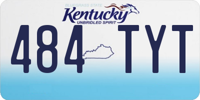 KY license plate 484TYT