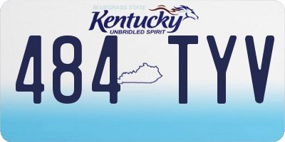 KY license plate 484TYV