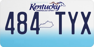 KY license plate 484TYX