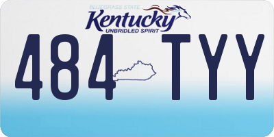 KY license plate 484TYY