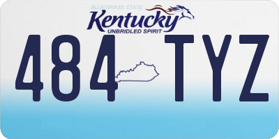 KY license plate 484TYZ