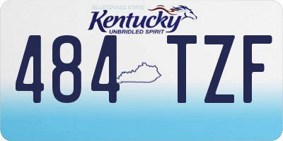 KY license plate 484TZF