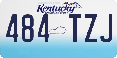 KY license plate 484TZJ