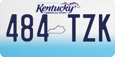 KY license plate 484TZK