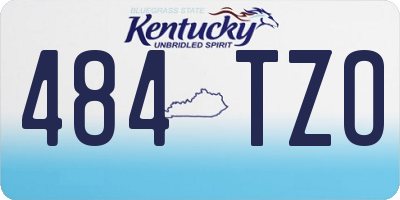 KY license plate 484TZO