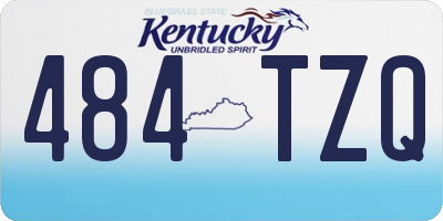 KY license plate 484TZQ
