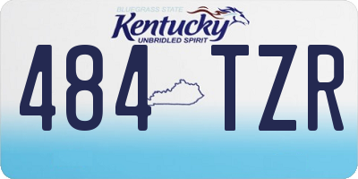 KY license plate 484TZR