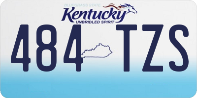 KY license plate 484TZS
