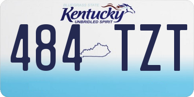 KY license plate 484TZT