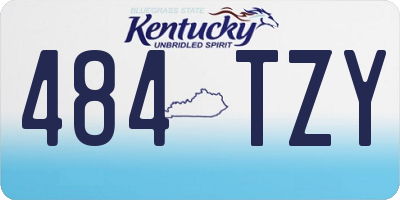KY license plate 484TZY