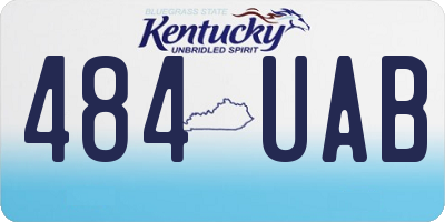KY license plate 484UAB