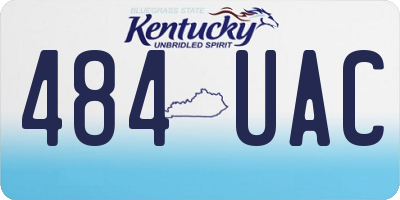 KY license plate 484UAC