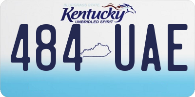 KY license plate 484UAE