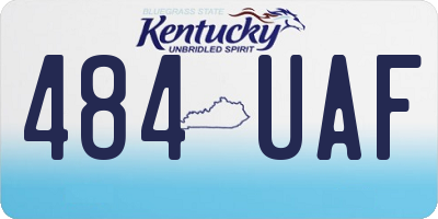 KY license plate 484UAF