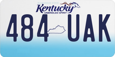 KY license plate 484UAK