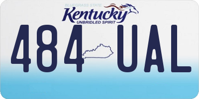 KY license plate 484UAL