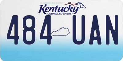 KY license plate 484UAN